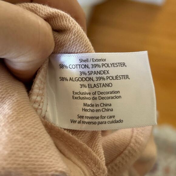 Wildfox Pink "But First Cocktails" Velvet Script Oversize Sweatshirt - Picture 6 of 7